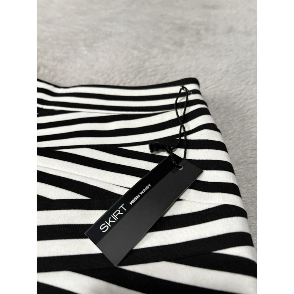 New‎ Express High Waist Black White Stripe Pencil Skirt Casual Business Size 00 - Picture 3 of 8
